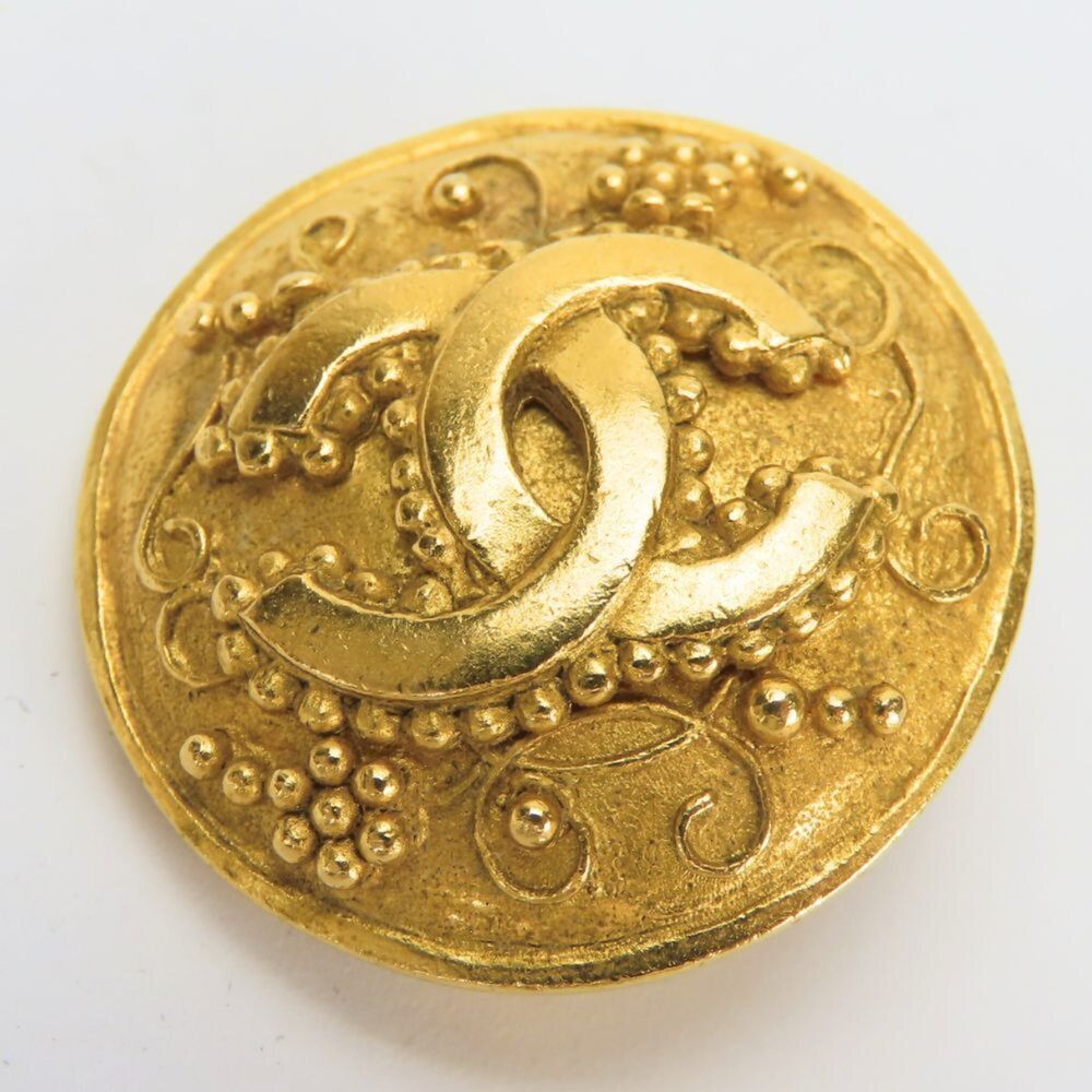 CHANEL Authentic Gold Logo Earrings - Picture 2 of 11